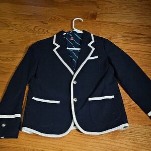 Navy Blazer with White Trim